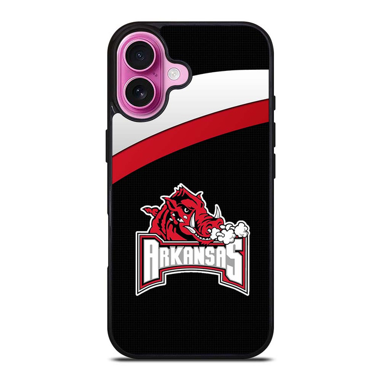 ARKANSAS RAZORBACKS LOGO iPhone 16 Plus Case Cover