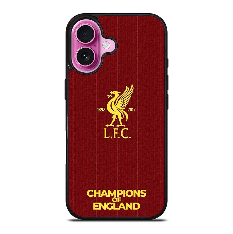 CHAMPIONS OF ENGLAND LIVERPOOL FC iPhone 16 Plus Case Cover