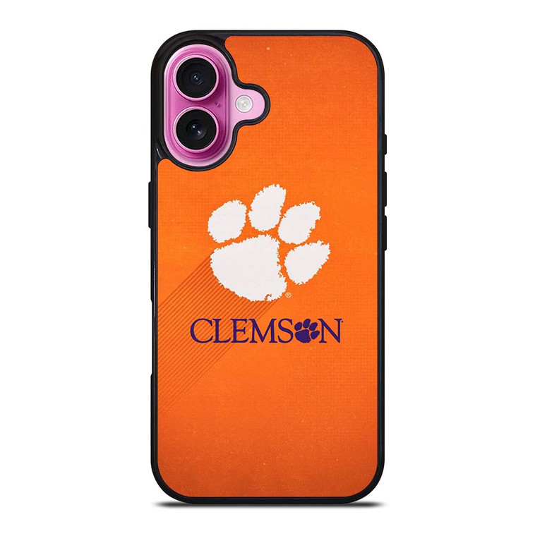 CLEMSON TIGERS LOGO UNIVERSITY FOOTBALL PAW ICON iPhone 16 Plus Case Cover