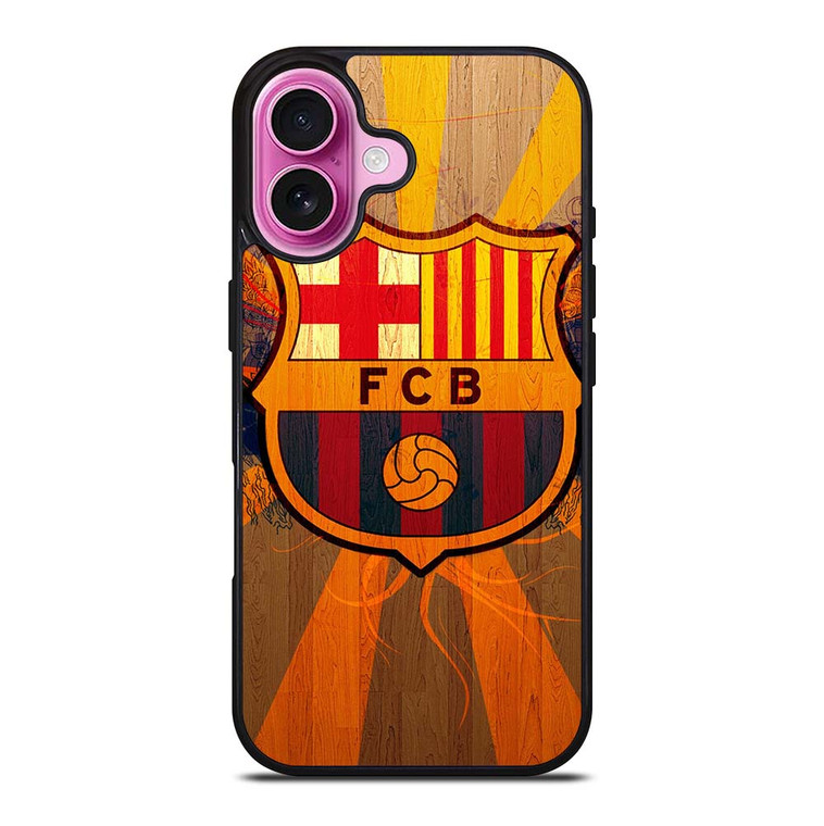 FC BARCELONA WOODEN ICON iPhone 16 Plus Case Cover