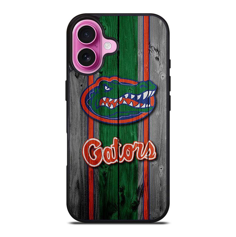 FLORIDA GATORS WOODEN ICON iPhone 16 Plus Case Cover