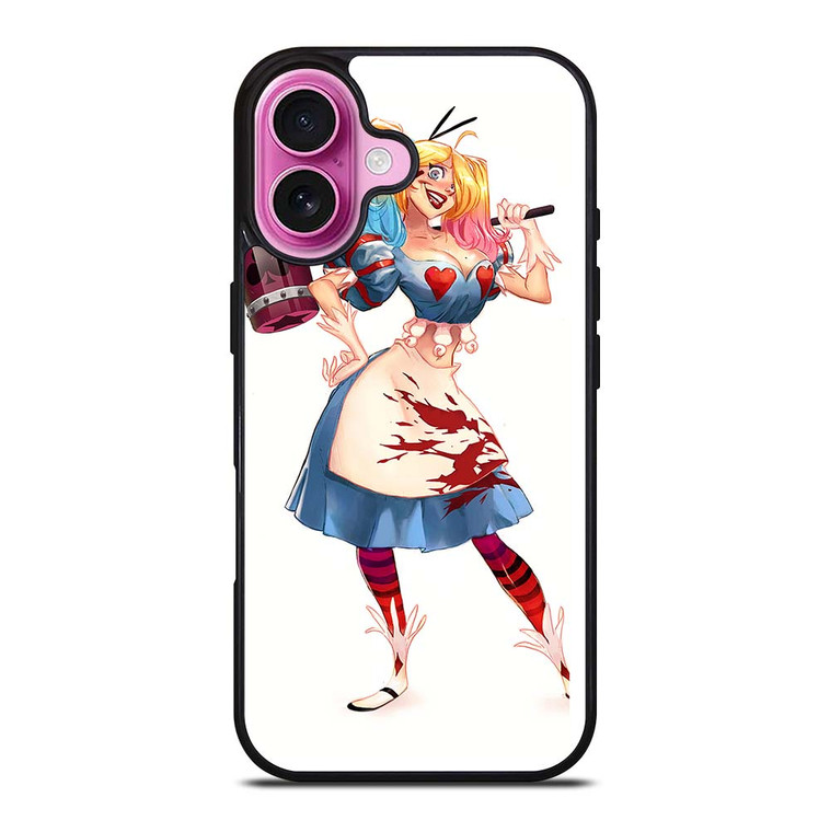 HARLEY QUINN ALICE IN WONDERLAND iPhone 16 Plus Case Cover