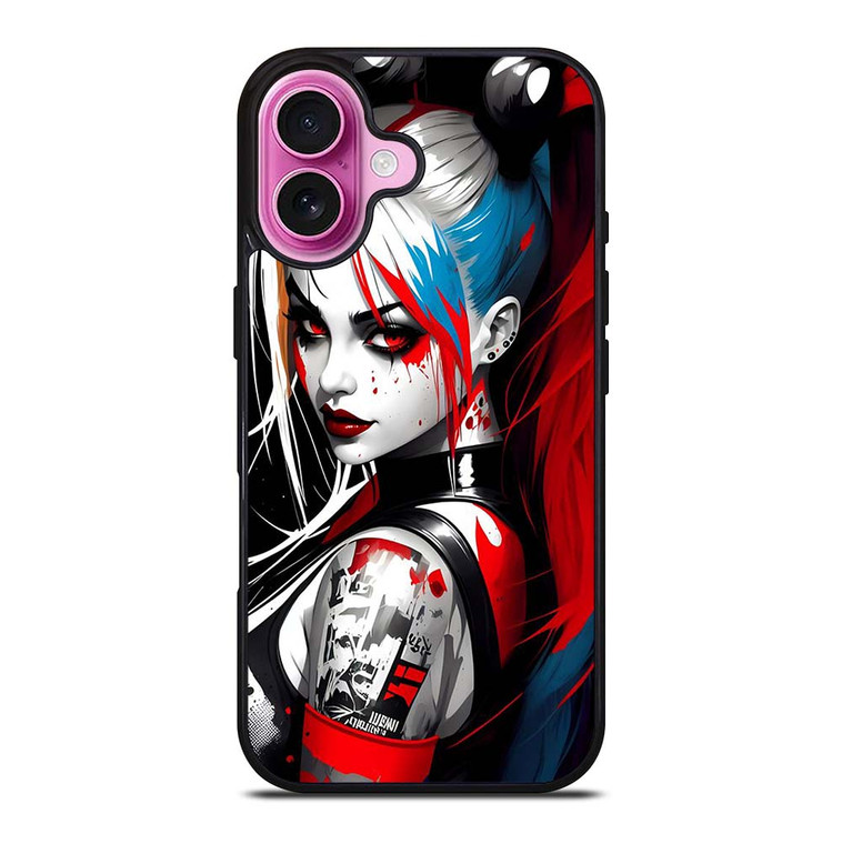 HARLEY QUINN DC ART iPhone 16 Plus Case Cover