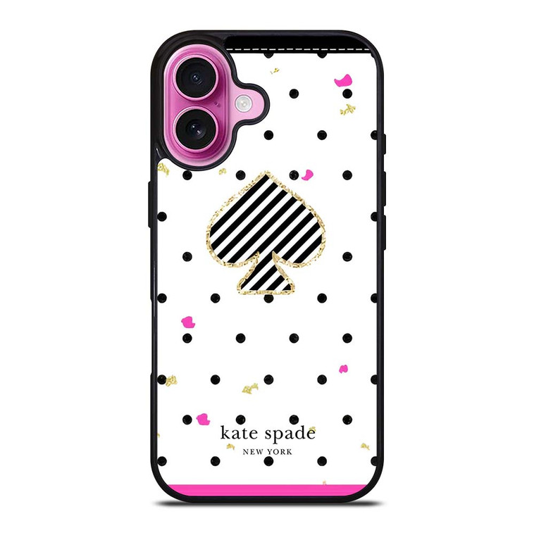 KATE SPADE NEW YORK LOGO POLKADOTS ICON iPhone 16 Plus Case Cover