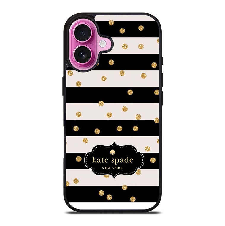 KATE SPADE NEW YORK STRIP POLKADOTS iPhone 16 Plus Case Cover