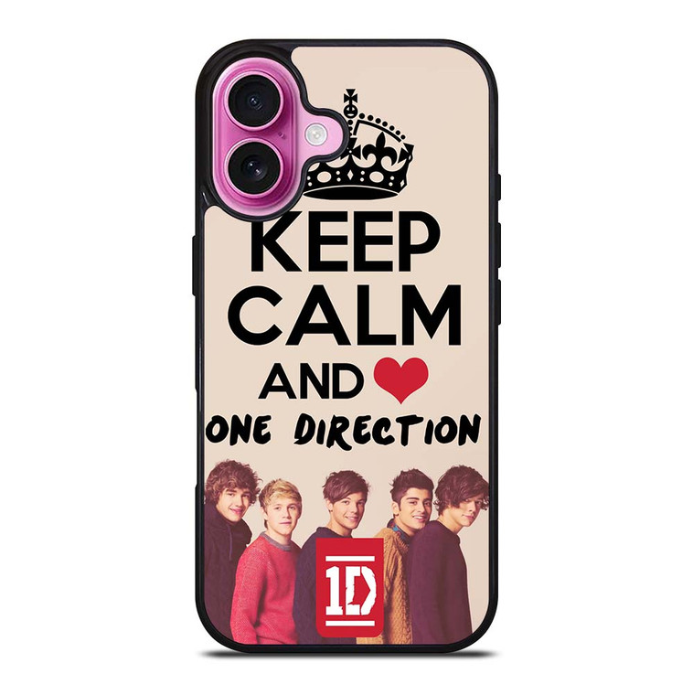 KEEP CALM AND LOVE ONE DIRECTION iPhone 16 Plus Case Cover