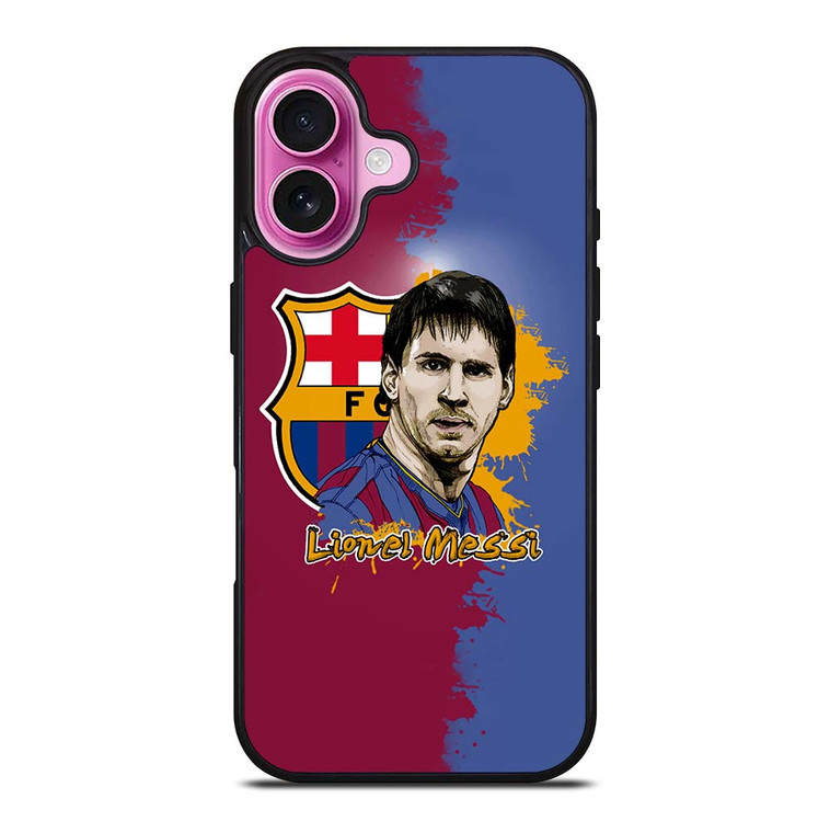 LIONEL MESSI BARCELONA ART iPhone 16 Plus Case Cover