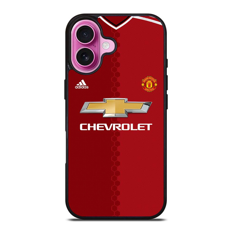 MANCHESTER UNITED FC JERSEY iPhone 16 Plus Case Cover