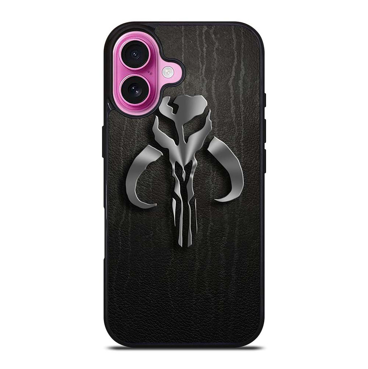 MANDALORIAN LEATHER LOGO iPhone 16 Plus Case Cover