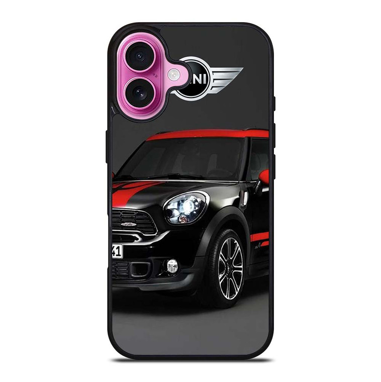 MINI COOPER CAR BLACK iPhone 16 Plus Case Cover