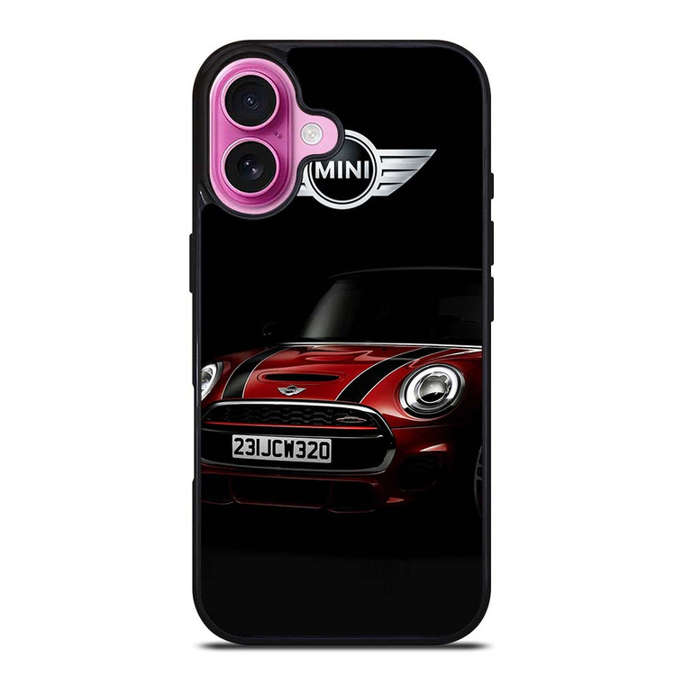 MINI COOPER CAR RED iPhone 16 Plus Case Cover