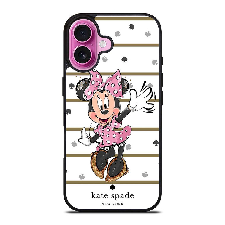 MINNIE MOUSE DISNEY KATE SPADE NEW YORK LOGO iPhone 16 Plus Case Cover