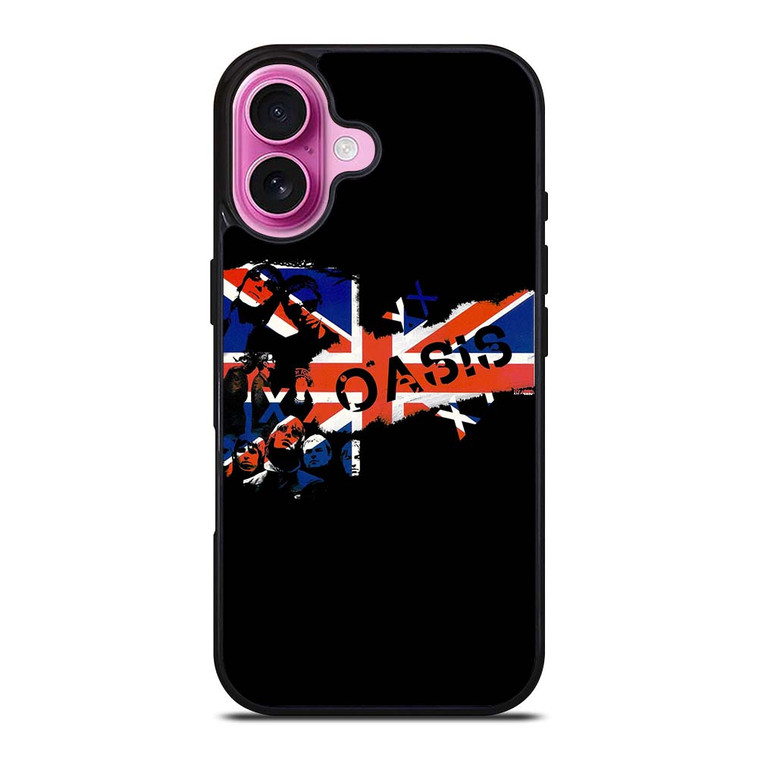 OASIS BAND ROCK BRITISH FLAG iPhone 16 Plus Case Cover