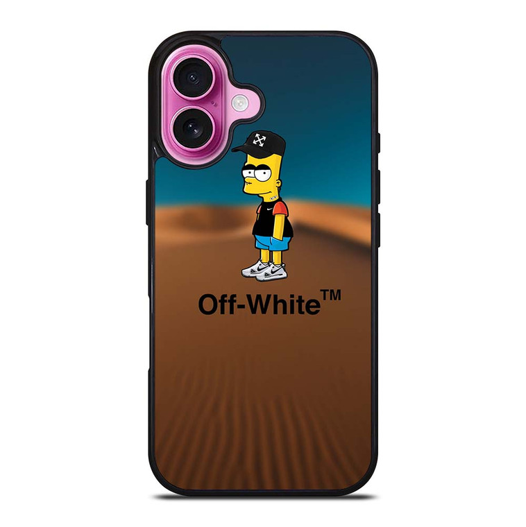 OFF WHITE BART SIMPSONS iPhone 16 Plus Case Cover