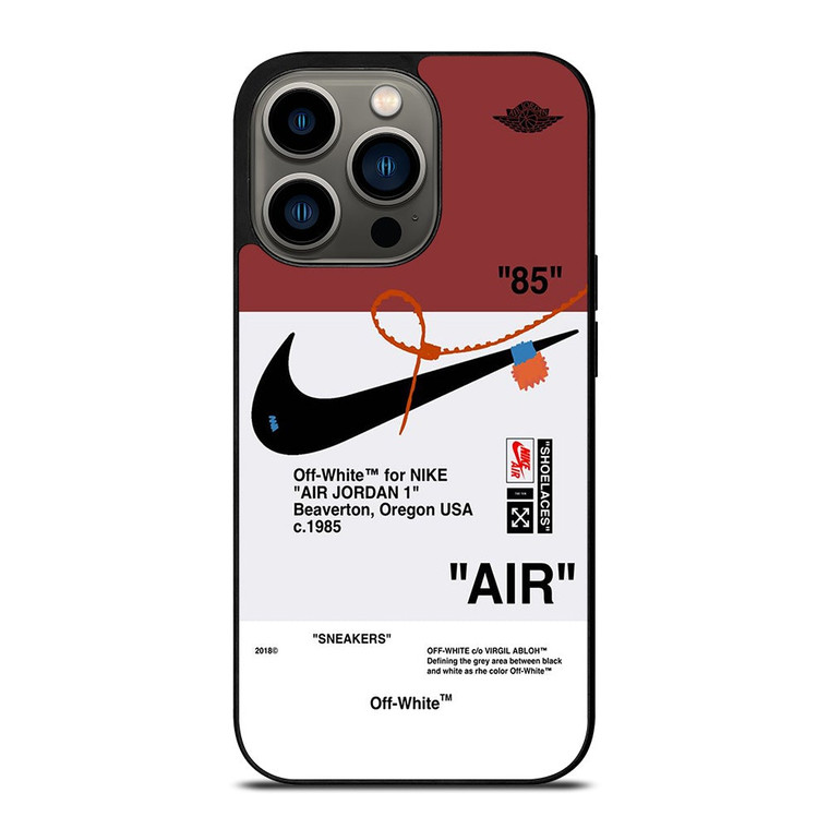 OFF WHITE NIKE AIR JORDAN SNEAKERS iPhone 13 Pro Case Cover