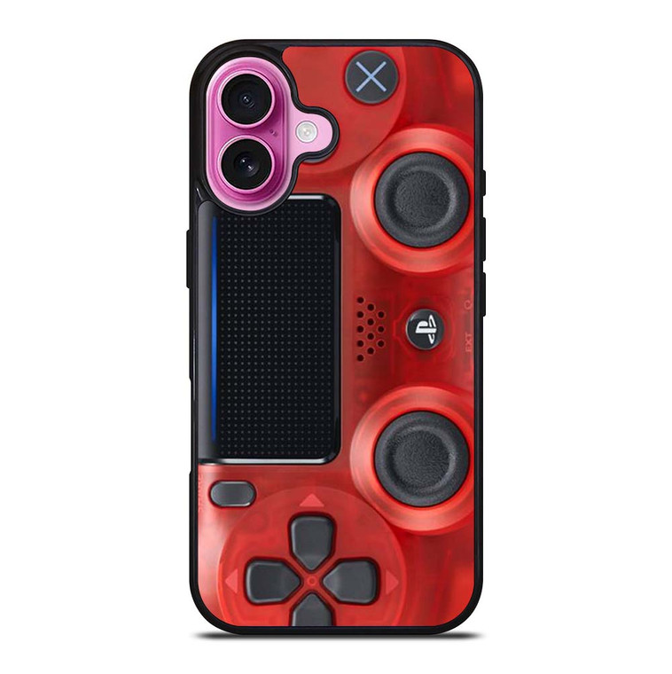 PS4 CONTROLLER PLAY STATION RED iPhone 16 Plus Case Cover