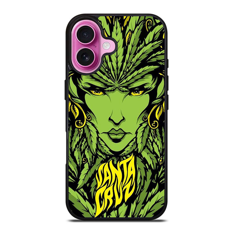 SANTA CRUZ SKATEBOARD LADY LEAFS iPhone 16 Plus Case Cover