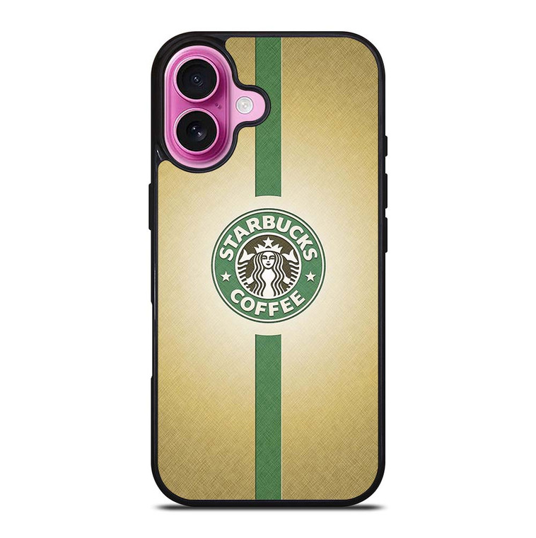 STARBUCKS COFFEE GREEN STRIPE iPhone 16 Plus Case Cover