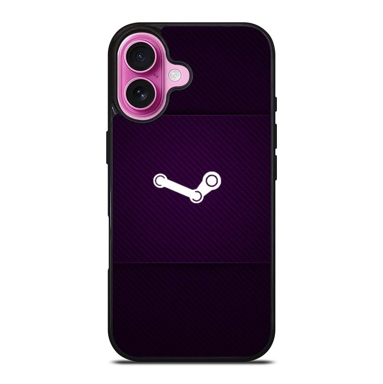 STEAM GAME PURPLE ICON iPhone 16 Plus Case Cover