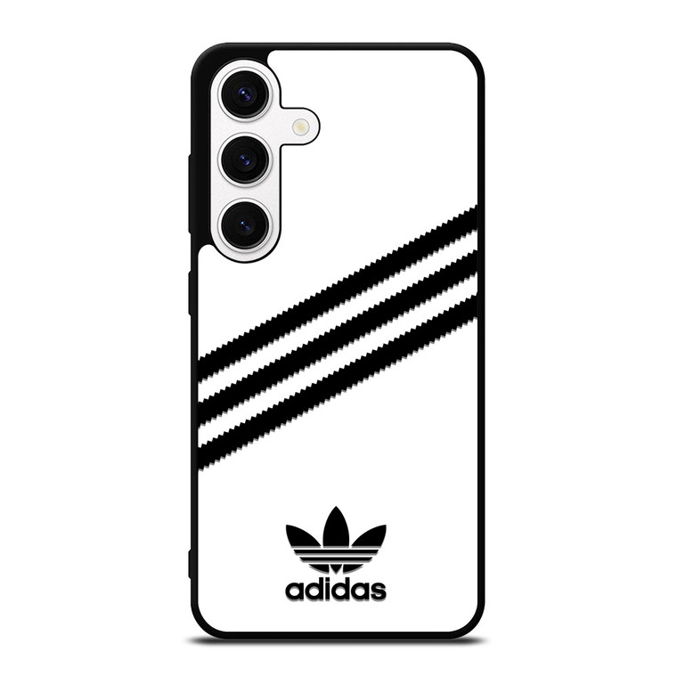 ADIDAS ORIGINALS STRIPES WHITE BLACK Samsung Galaxy S24 Case Cover