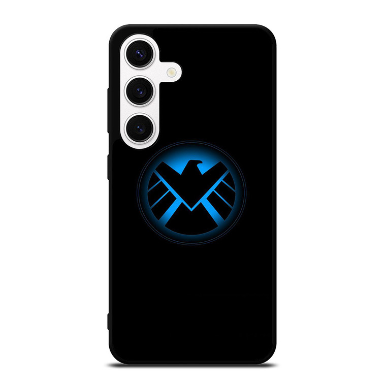 AGENTS OF SHIELD MARVEL LOGO BLUE Samsung Galaxy S24 Case Cover
