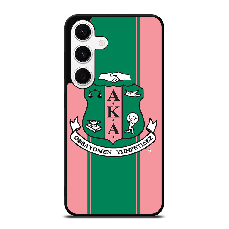 AKA PINK AND GREEN LOGO Samsung Galaxy S24 Case Cover