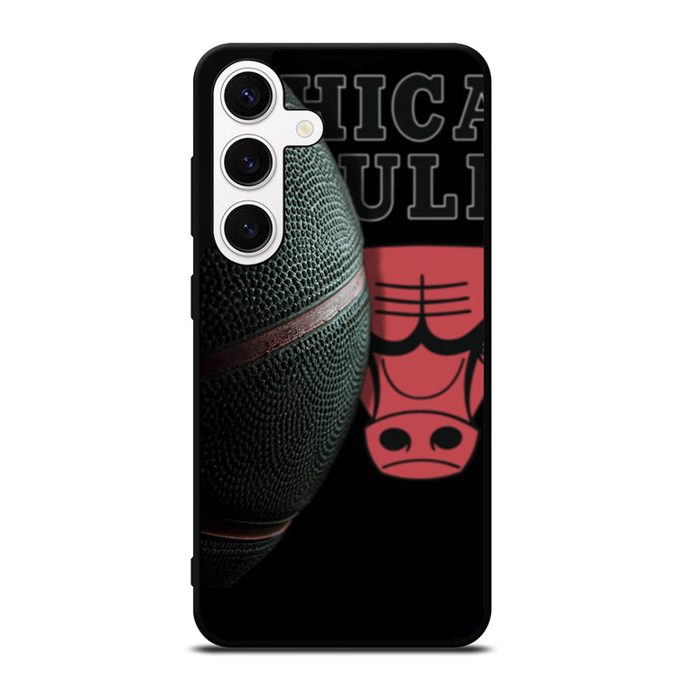 CHICAGO BULLS BLACK BASKETBALL Samsung Galaxy S24 Case Cover