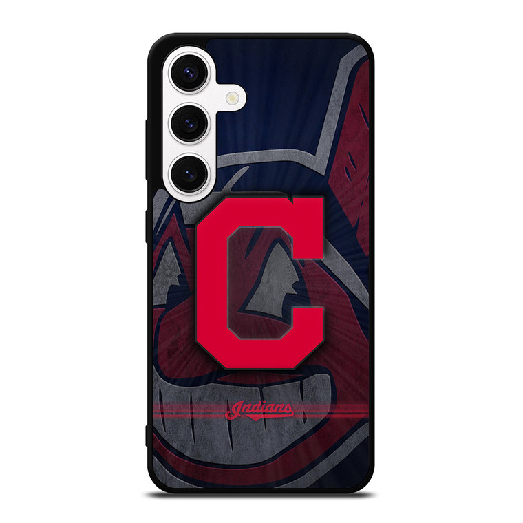 CLEVELAND INDIANS METAL LOGO Samsung Galaxy S24 Case Cover