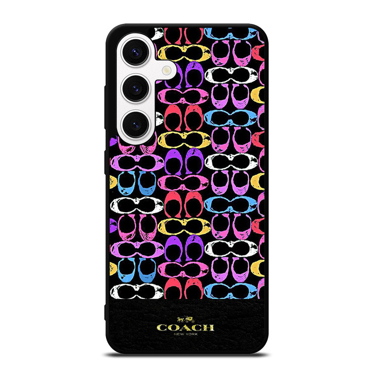 COACH NEW YORK COLORFULL PATTERN EMBLEM Samsung Galaxy S24 Case Cover