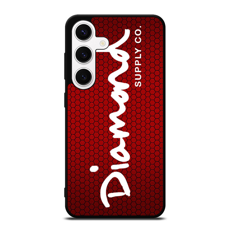 DIAMOND SUPPLY CO RED CARBON Samsung Galaxy S24 Case Cover