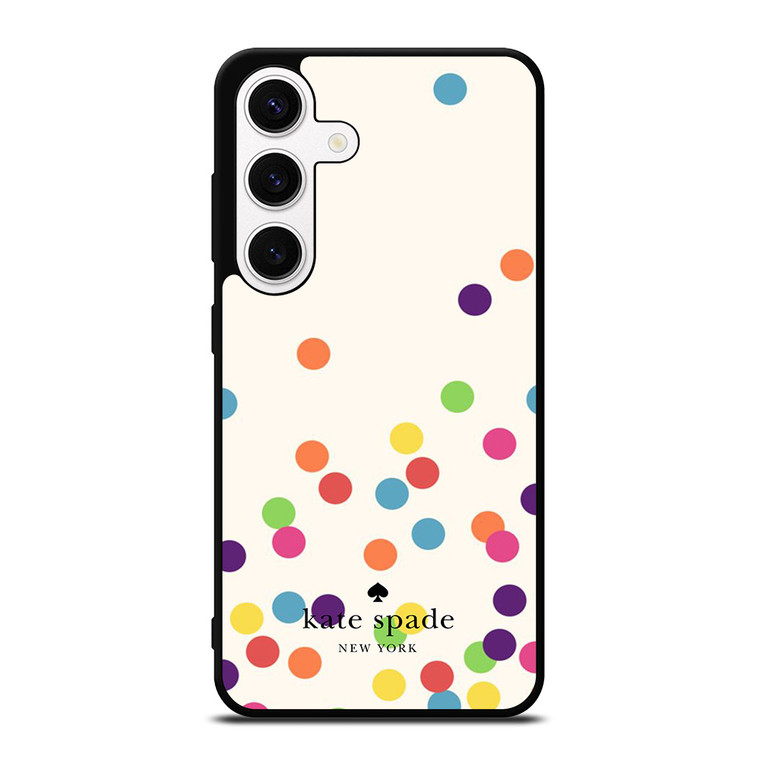 KATE SPADE NEW YORK LOGO COLORFUL POLKADOTS ICON Samsung Galaxy S24 Case Cover