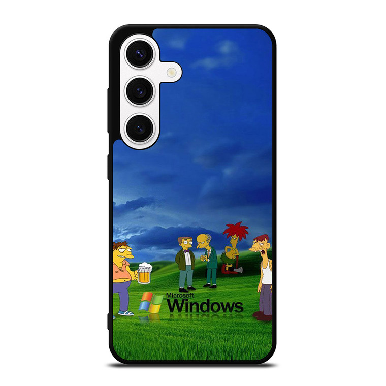 MICROSOFT WINDOWS THE SIMPSONS Samsung Galaxy S24 Case Cover