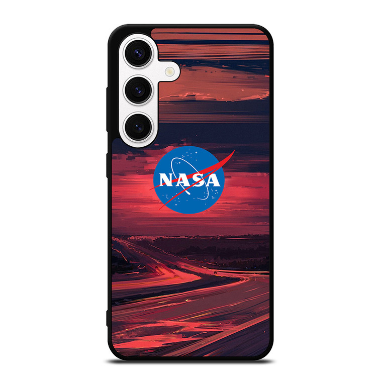 NASA LOGO SUNSET Samsung Galaxy S24 Case Cover