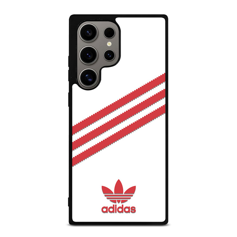 ADIDAS ORIGINALS STRIPES WHITE RED Samsung Galaxy S24 Ultra Case Cover