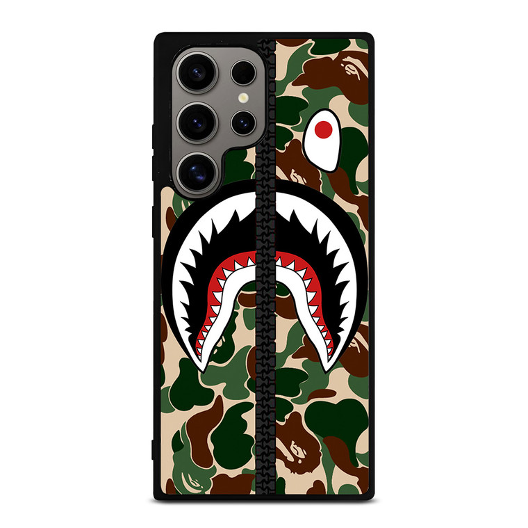 BAPE SHARK CAMO ZIP Samsung Galaxy S24 Ultra Case Cover