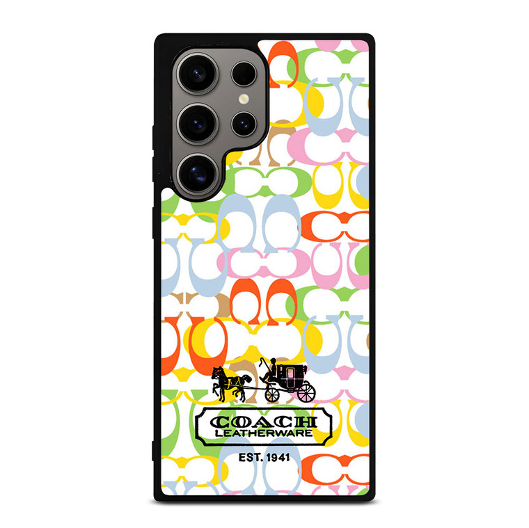 COACH LEATHERWARE NEW YORK EST 1941 COLORFUL Samsung Galaxy S24 Ultra Case Cover
