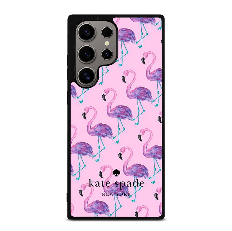 KATE SPADE NEW YORK LOGO FLAMENGOS PATTERN Samsung Galaxy S24 Ultra Case Cover