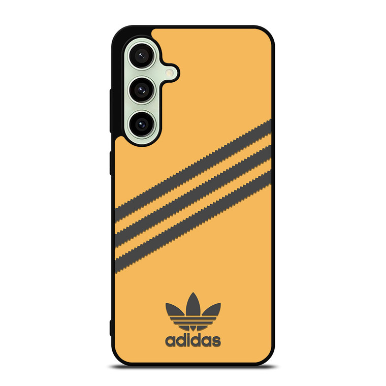 ADIDAS ORIGINALS STRIPES ORANGE BLACK Samsung Galaxy S24 FE Case Cover