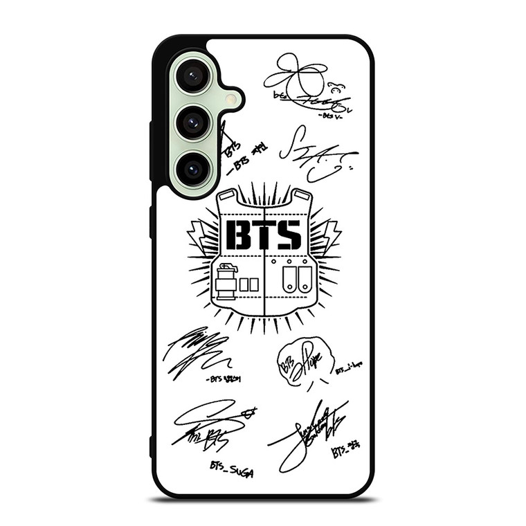 BTS SIGNATURE WHITE Samsung Galaxy S24 FE Case Cover
