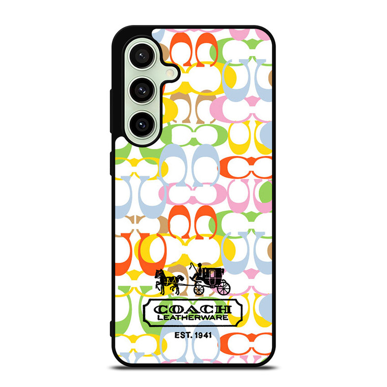 COACH LEATHERWARE NEW YORK EST 1941 COLORFUL Samsung Galaxy S24 FE Case Cover