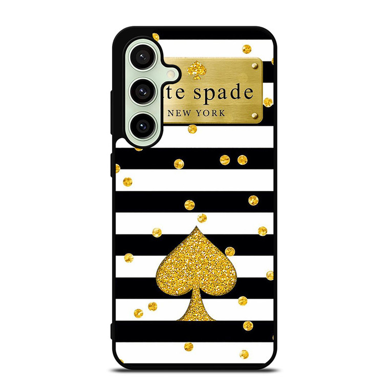 KATE SPADE NEW YORK LOGO GOLDEN POLKADOTS ICON Samsung Galaxy S24 FE Case Cover