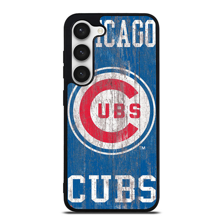 CHICAGO CUBS ON WOOD LOGO Samsung Galaxy S23 Case Cover