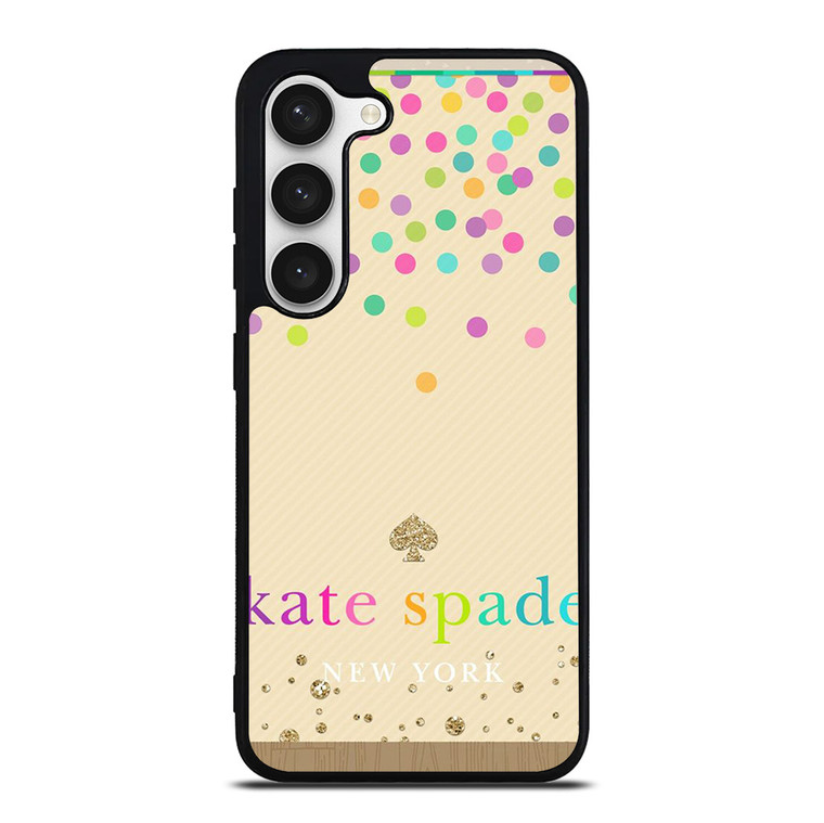 KATE SPADE NEW YORK LOGO COLORFUL POLKADOTS Samsung Galaxy S23 Case Cover