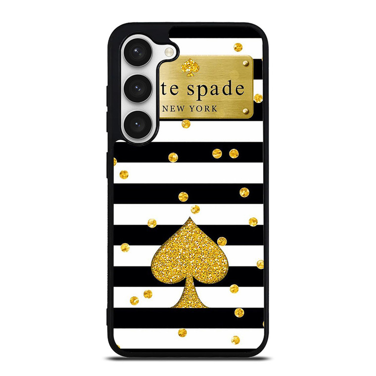 KATE SPADE NEW YORK LOGO GOLDEN POLKADOTS ICON Samsung Galaxy S23 Case Cover