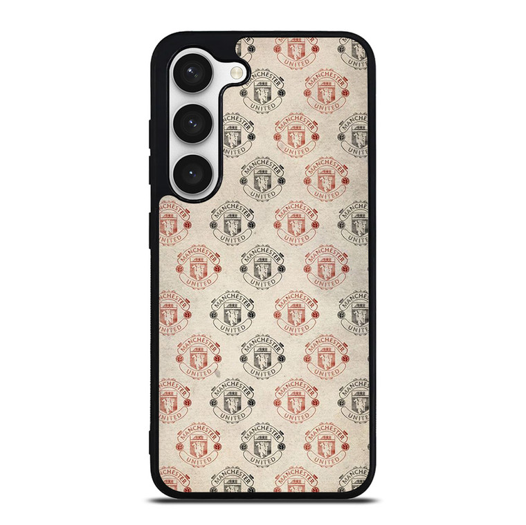 MANCHESTER UNITED FC FOOTBALL LOGO COLLAGE Samsung Galaxy S23 Case Cover