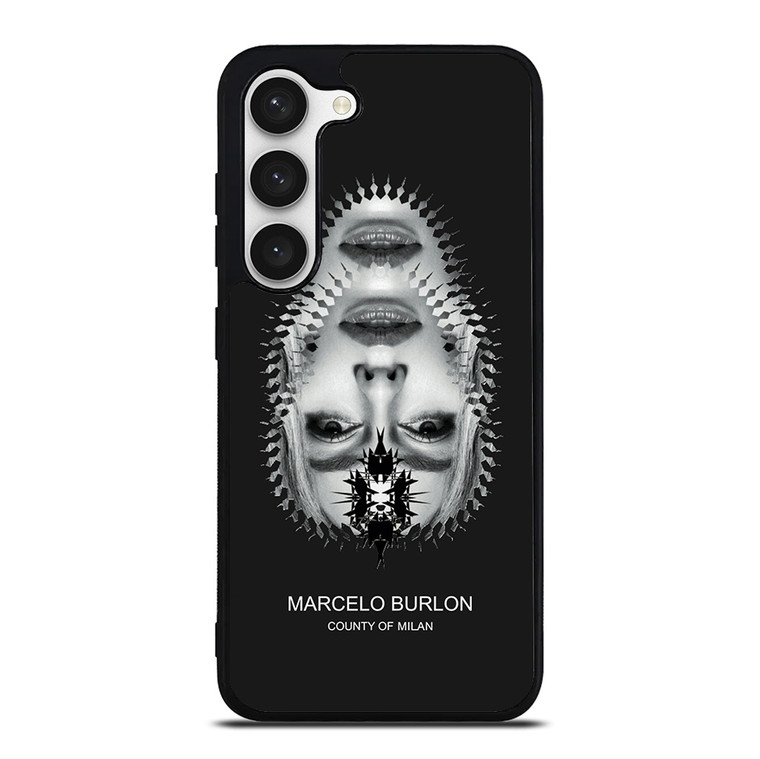 MARCELO BURLON MILAN UPSIDE DOWN FACE Samsung Galaxy S23 Case Cover