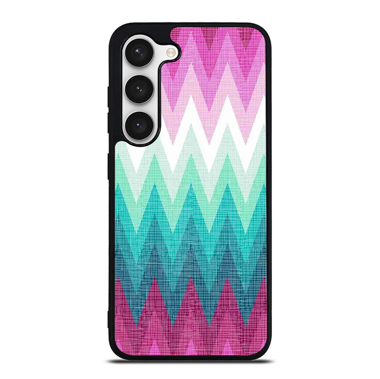 OMBRE PASTEL CHEVRON Samsung Galaxy S23 Case Cover