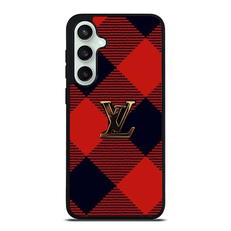 LOUIS VUITTON LV LOGO PATTERN RED Samsung Galaxy S23 FE Case Cover