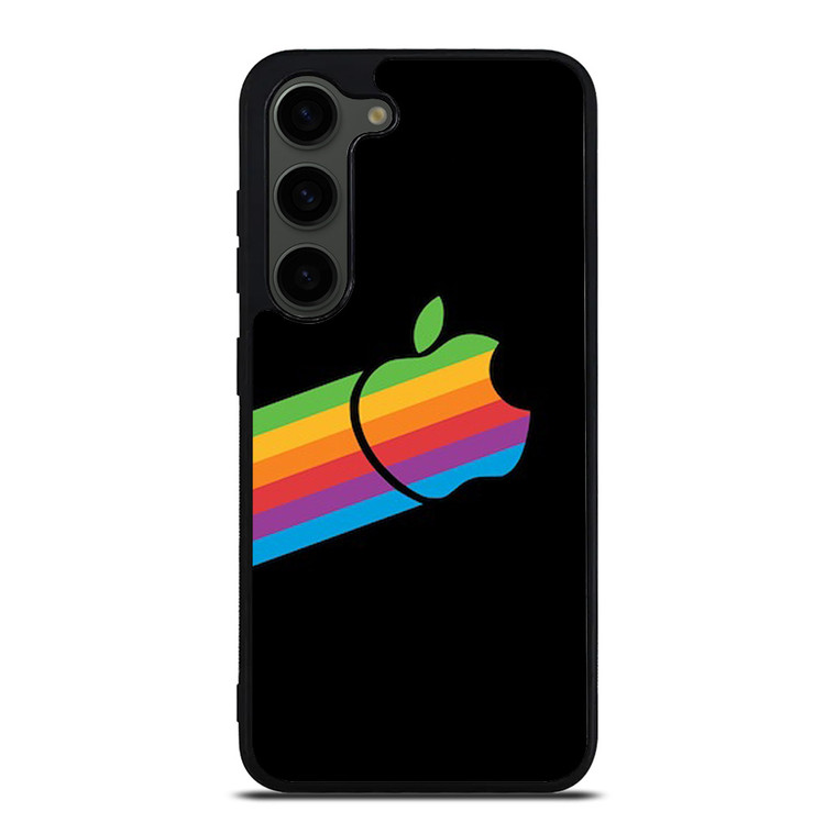 APPLE RETRO DESIGN BLACK Samsung Galaxy S23 Plus Case Cover