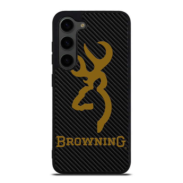 BROWNING LOGO CARBON Samsung Galaxy S23 Plus Case Cover